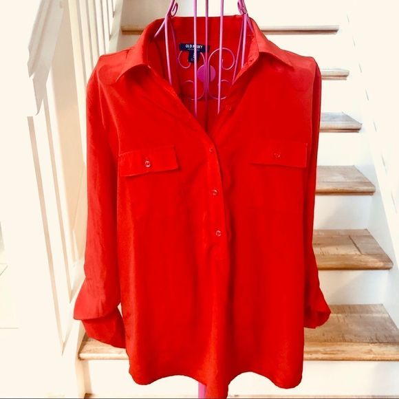 Old Navy red  blouse. Size S - Picture 1 of 6